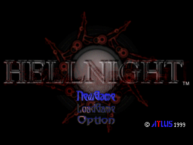 Hellnight title screen for Playstation